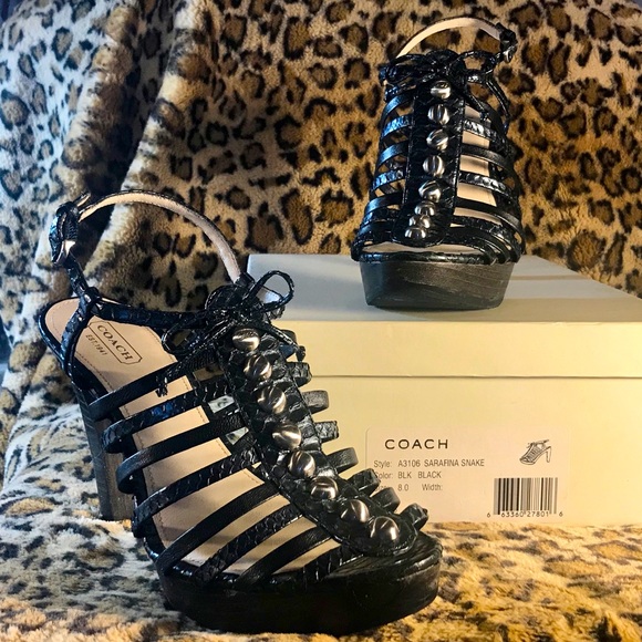 Coach Shoes - Coach Gladiator like platform sandal Sarafina